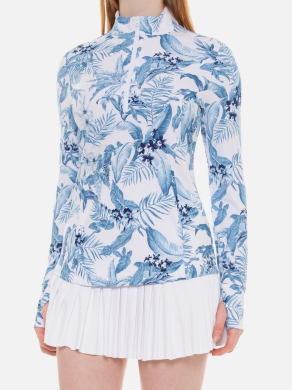 Tommy Bahama Golf Tabu Jungle Blue Quarter Zip Pullover Size S Tennis Pickleball